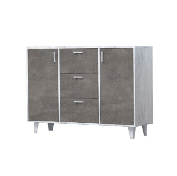 Комод с 3мя ящиками и 2 дверями на ножках К-2 ЭГО, бетон/камень