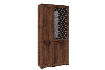 Шкаф с полками и витриной СШ-2  София, Дуб Крафт Табачный