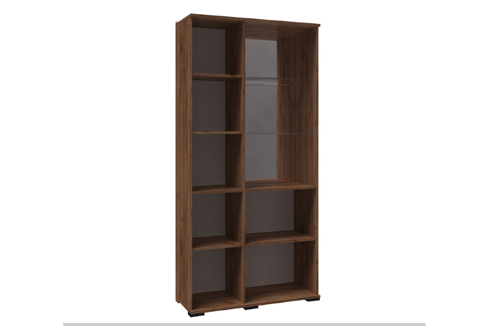 Шкаф с полками и витриной СШ-2  София, Дуб Крафт Табачный 