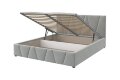 Кровать Вендетта, светло-серый (вариант 2)  