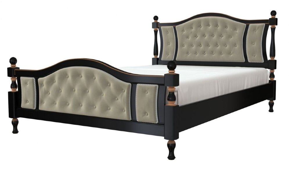 Кровать из массива Жасмин, орех темный 