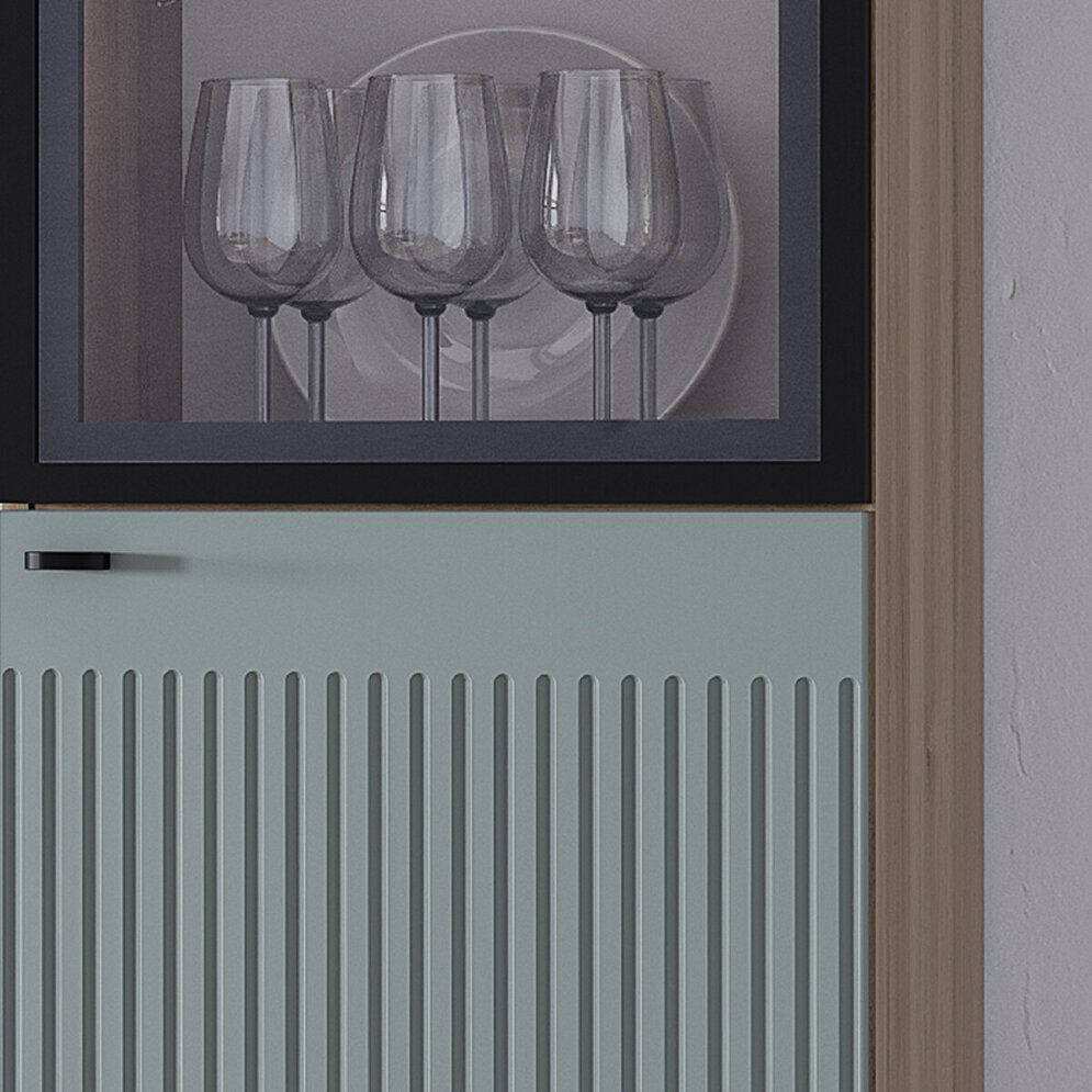 Пенал со стеклом Олива, Шарли бриз  