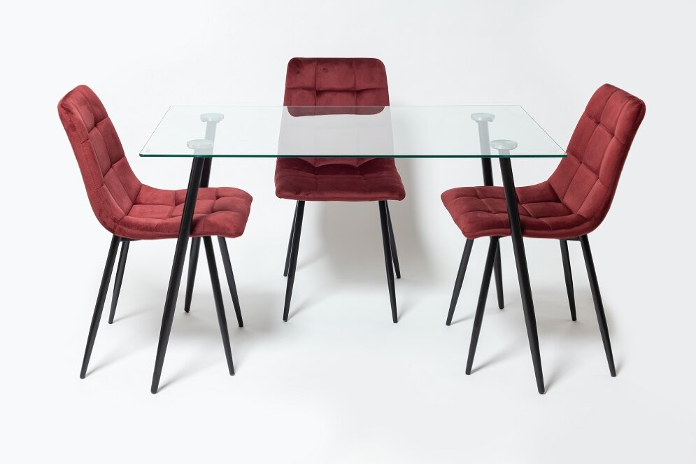 Обеденная зона Стол UDT 5003 \ Стул UDC 7094 Вино (3шт) 