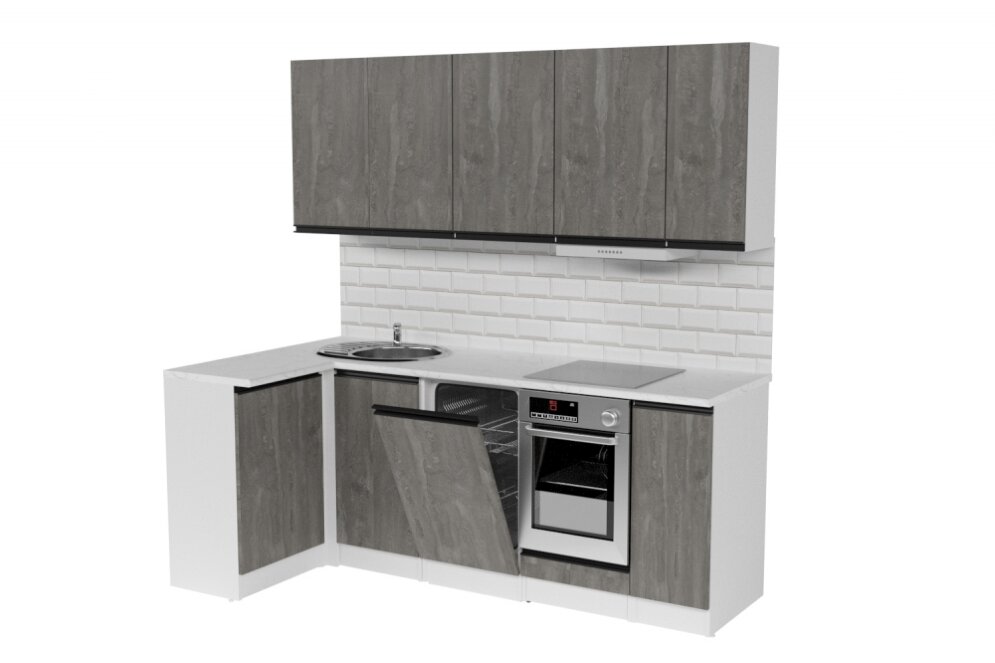 Кухонный гарнитур Ноктюрн прайм, 110х200 см 