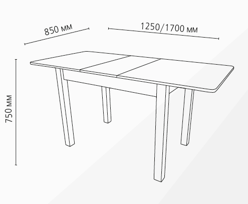 Стол обеденный раздвижной Классик, ЛДСП 