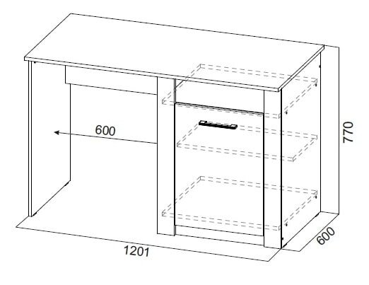 Письменный стол Гамма 20 (серия 4) 