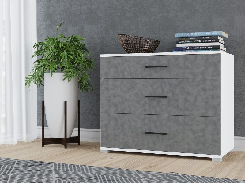 Модульная спальня Victor, белый/бетон 