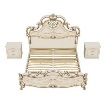 Кровать шелкография СГ-10Ш Грация, Слоновая кость ​