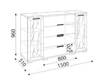 Комод-витрина Мармарис