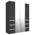 Шкаф 4-дверный 8 Анона, Антрацит 