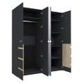 Шкаф 4-дверный 8 Анона, Антрацит 