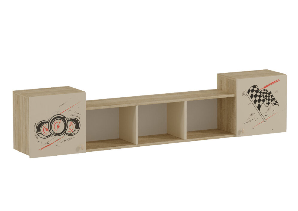 Полка навесная ДМ Форсаж, сонома 