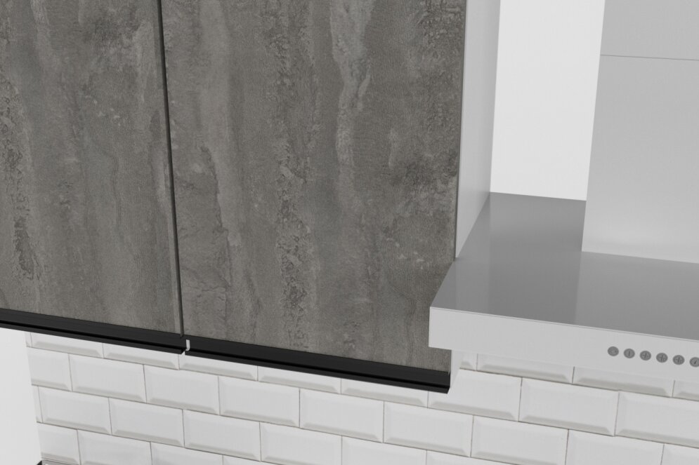 Кухонный гарнитур Ноктюрн мега прайм, 150х270 см 