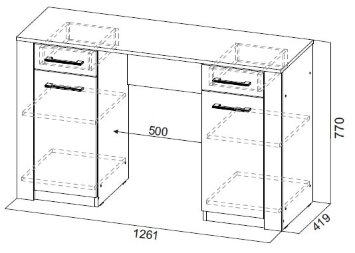 Стол туалетный Гамма 20 (серия 4)