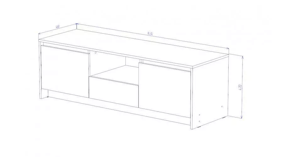 Тумба ТВ Бостон, дуб Вотан 