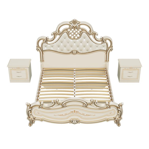 Кровать мягкое изголовье СГ-10 Грация, Слоновая кость ​ 