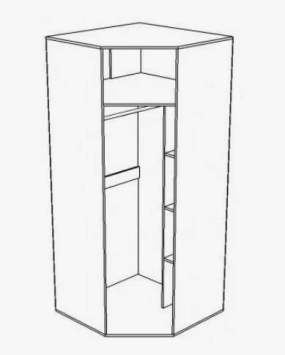 Шкаф угловой Вегас, Венге/Белый глянец