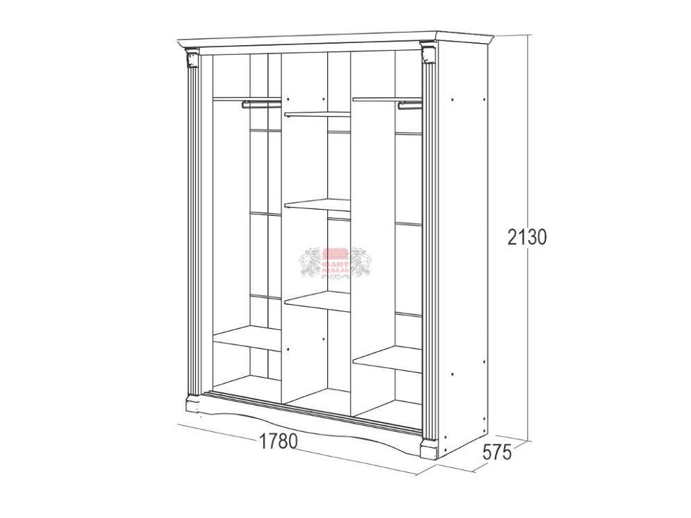 Шкаф-купе Ольга 1Н 