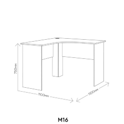 Стол письменный угловой М16 Агата