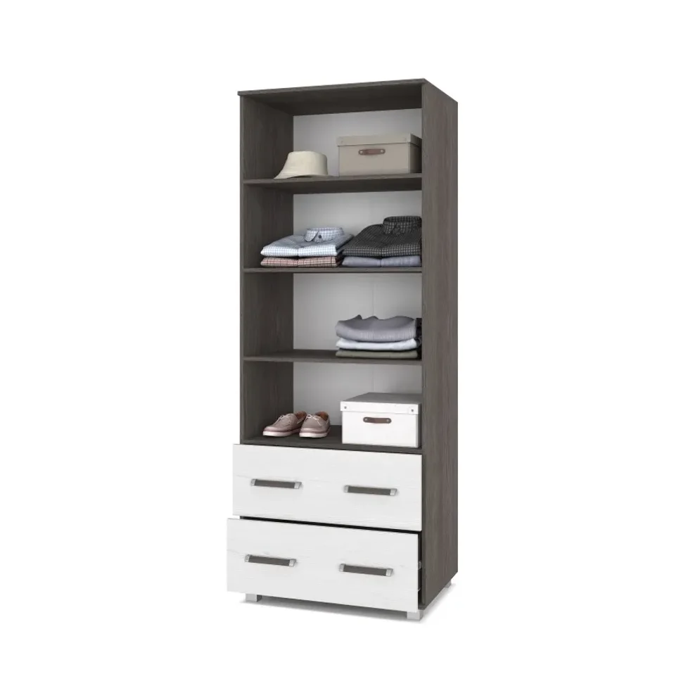 Шкаф двустворчатый с ящиками В23 Виора, Ясень Анкор 