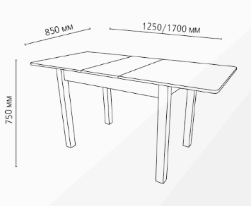 Стол обеденный раздвижной Классик, опора МТ9