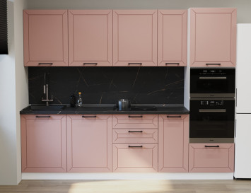 Кухонный гарнитур Аликанте, 2800 мм (арт. 35), чесура pink