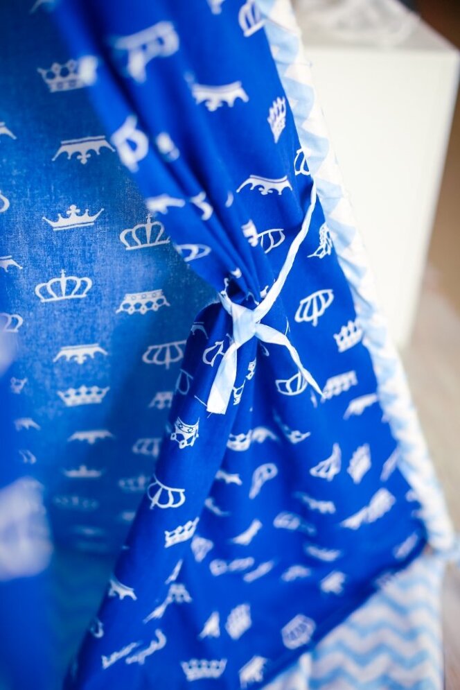 Детский вигвам игровой, синие короны 