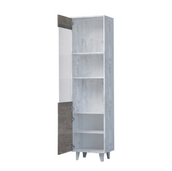 Пенал с 2 дверями на ножках ПС-1  ЭГО, бетон/камень