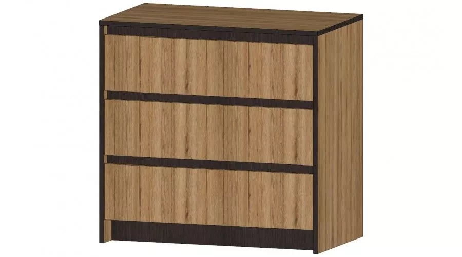 Комод 3 ящика Бостон, дуб Вотан 