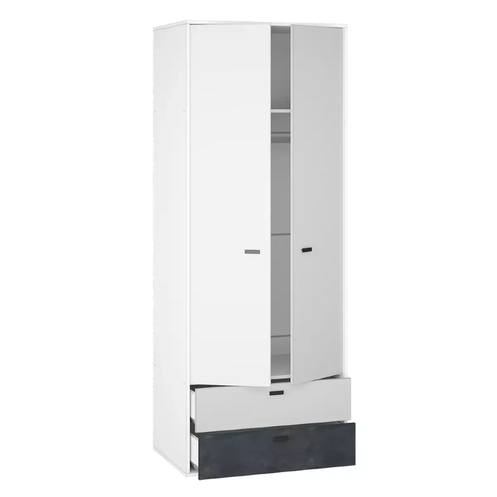 Шкаф двустворчатый с 2 ящиками Накки 