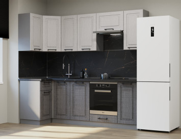 Кухонный гарнитур Аликанте, 1000х2450 мм (арт. 4), чесура светлый/чесура темный