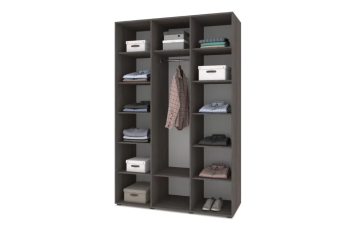 Шкаф 3-х дверный Стоун С35, Анкор темный / Анкор светлый