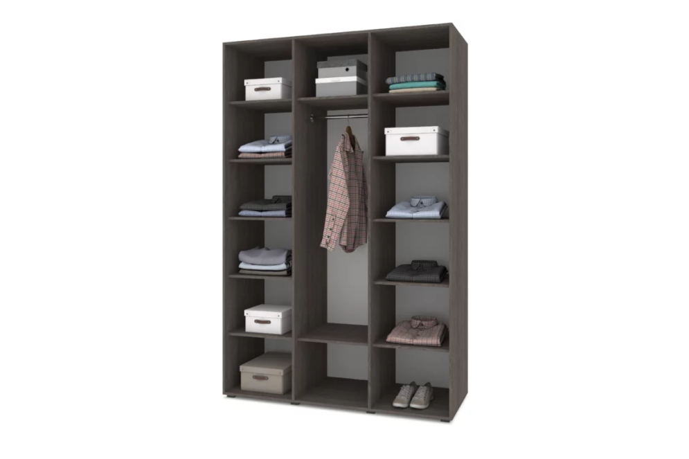 Шкаф 3-х дверный Стоун С35, Анкор темный / Анкор светлый 