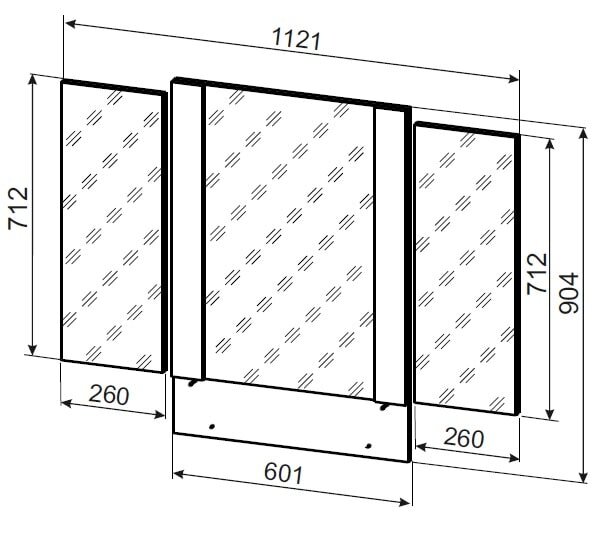 Зеркало (стол туалетный) Гамма 20 (серия 4) 
