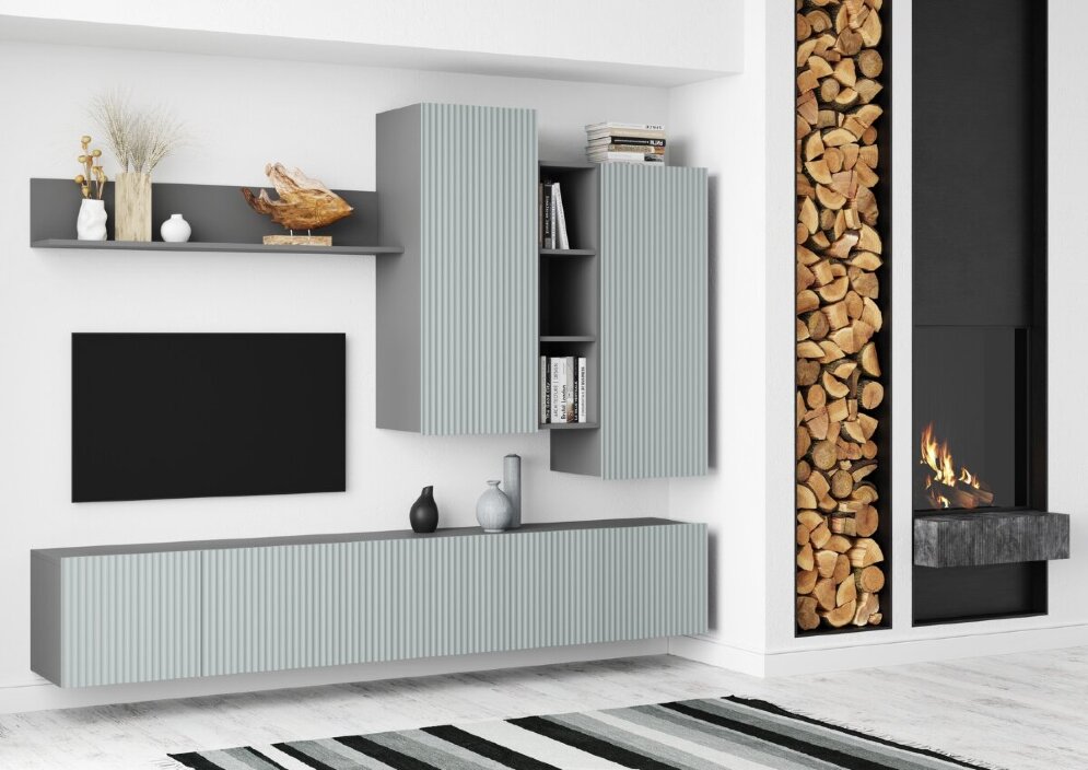 Стенка Сканди, серый 