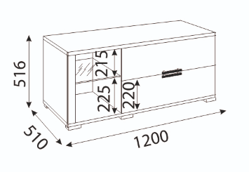 Тумба ТВ малая Мармарис