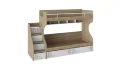 Кровать 2-х ярусная с лестницей приставной с ящиками Оксфорд СМ-139.11.012 