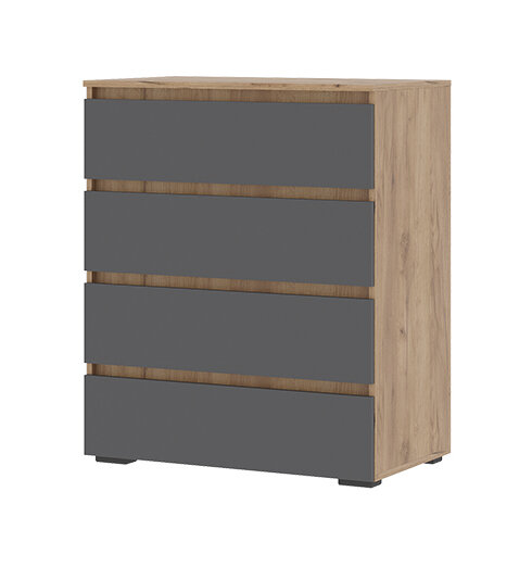 Комод КМ-02 (4 ящика) Хелен, Графит 
