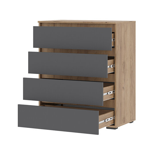 Комод КМ-02 (4 ящика) Хелен, Графит 