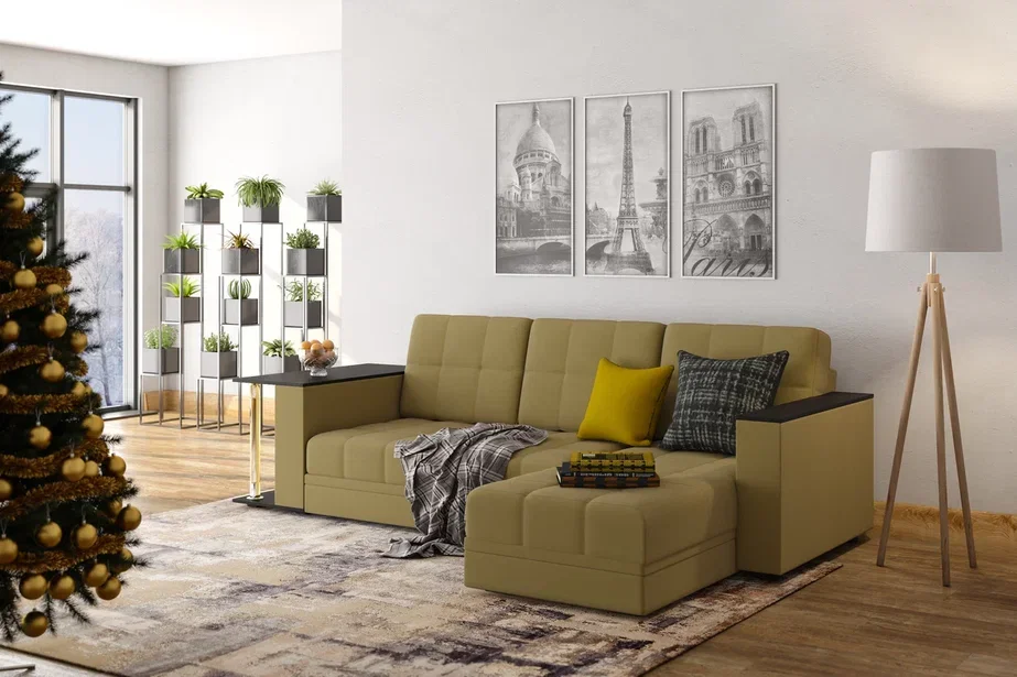 Диван угловой со столиком Атлант (велюр)  