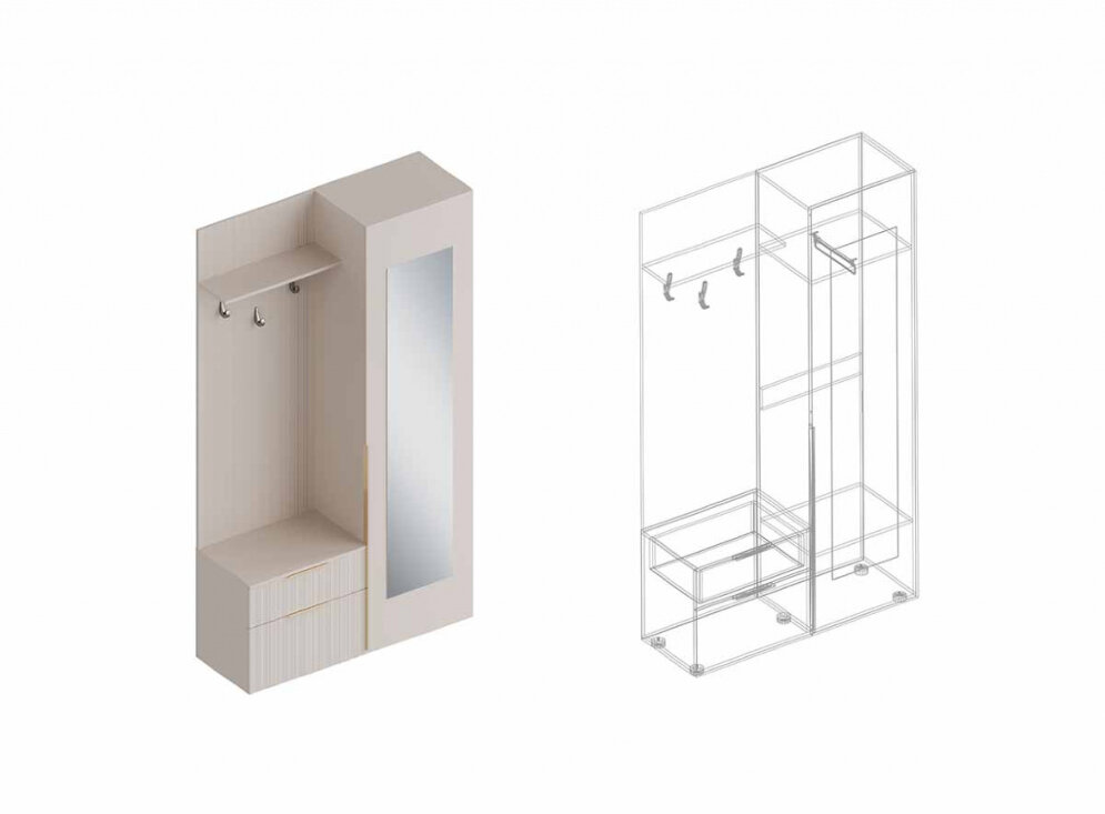 Прихожая с пеналом Тефия 