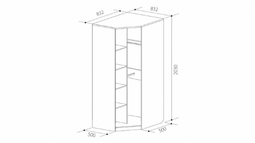 Шкаф угловой с зеркалом Юниор-7 (Прованс) 