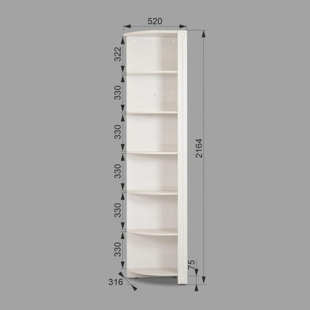 Стеллаж угловой Азалия 