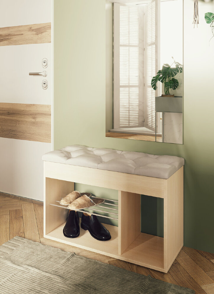 Тумба для обуви Вита, дуб млечный 