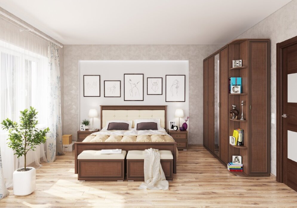 Шкаф торцевой Ливорно ЛШ-26, орех донской 