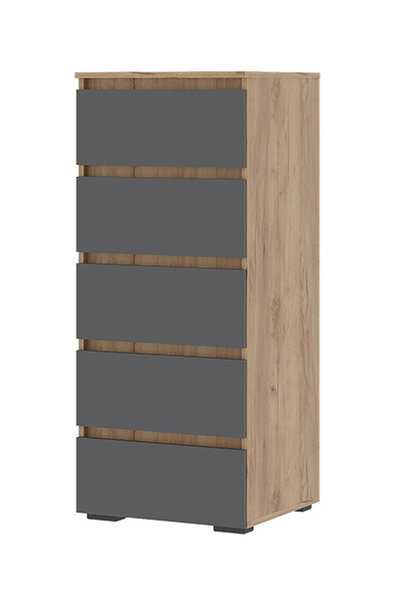 Комод КМ-03 (5 ящиков) Хелен, Графит 