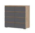 Комод КМ-04 (8 ящиков) Хелен, Графит 