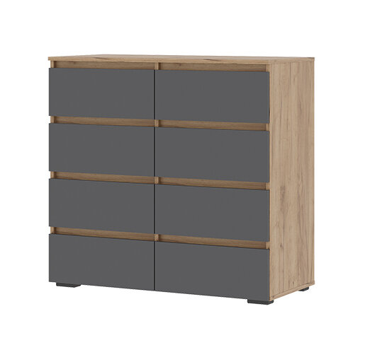 Комод КМ-04 (8 ящиков) Хелен, Графит 