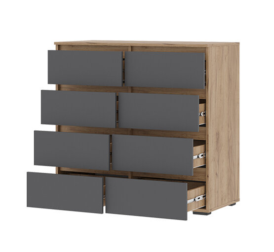 Комод КМ-04 (8 ящиков) Хелен, Графит 