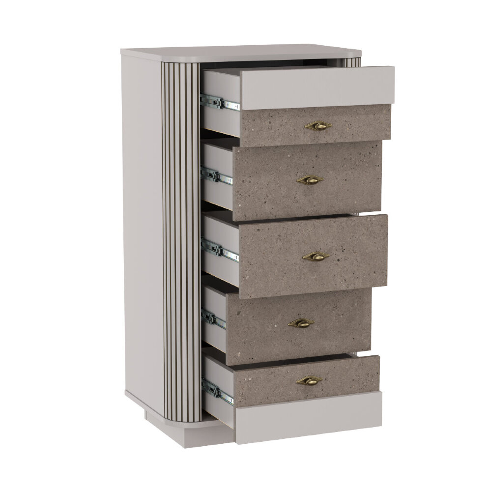 Комод 5 ящиков Фантазия, Кашемир патина 